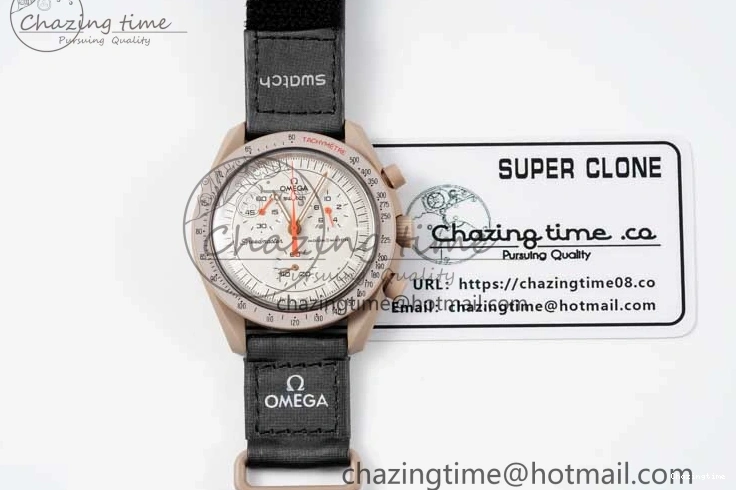 0308 Speedmaster Misson To Jupiter 1:1 Best Edition Brown Dial On Nylon Strap Quartz Breathable 7857